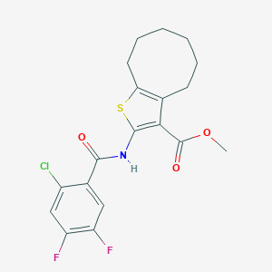 Methyl 2-[(2-chloro-4,5-difluorobenzoyl)amino]-4,5,6,7,8,9-hexahydrocycloocta[b]thiophene-3-carboxylate