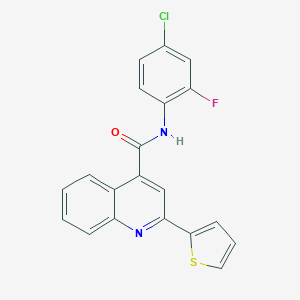 N-(4-chloro-2-fluorophenyl)-2-(2-thienyl)-4-quinolinecarboxamide