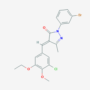 2-(3-bromophenyl)-4-(3-chloro-5-ethoxy-4-methoxybenzylidene)-5-methyl-2,4-dihydro-3H-pyrazol-3-one