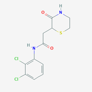 molecular formula C12H12Cl2N2O2S B4424225 N-(2,3-dichlorophenyl)-2-(3-oxothiomorpholin-2-yl)acetamide 