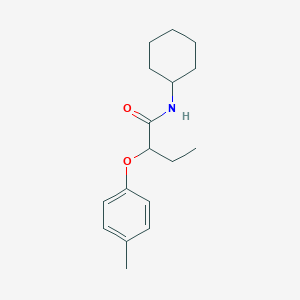 molecular formula C17H25NO2 B4424235 N-cyclohexyl-2-(4-methylphenoxy)butanamide 