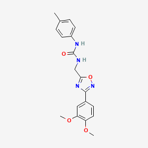 molecular formula C19H20N4O4 B4424255 N-{[3-(3,4-dimethoxyphenyl)-1,2,4-oxadiazol-5-yl]methyl}-N'-(4-methylphenyl)urea 