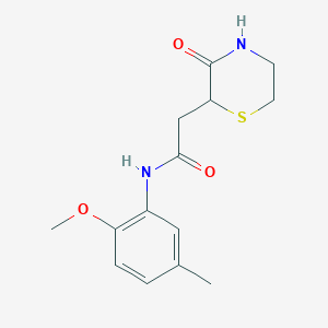 molecular formula C14H18N2O3S B4424256 N-(2-methoxy-5-methylphenyl)-2-(3-oxothiomorpholin-2-yl)acetamide 