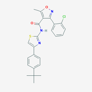 molecular formula C24H22ClN3O2S B442426 N-[4-(4-tert-butylphenyl)-1,3-thiazol-2-yl]-3-(2-chlorophenyl)-5-methyl-1,2-oxazole-4-carboxamide 