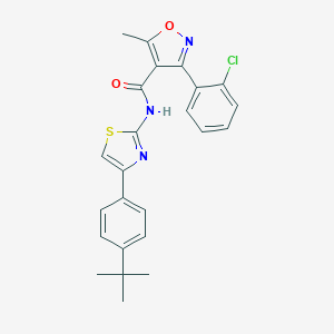 N-[4-(4-tert-butylphenyl)-1,3-thiazol-2-yl]-3-(2-chlorophenyl)-5-methyl-1,2-oxazole-4-carboxamide