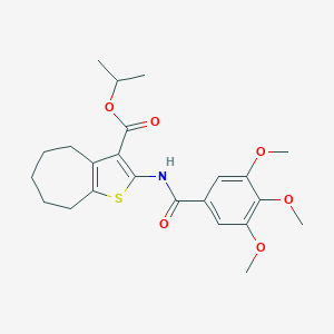 molecular formula C23H29NO6S B442429 isopropyl 2-[(3,4,5-trimethoxybenzoyl)amino]-5,6,7,8-tetrahydro-4H-cyclohepta[b]thiophene-3-carboxylate 