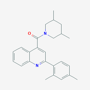 molecular formula C25H28N2O B442435 2-(2,4-Dimethylphenyl)-4-[(3,5-dimethyl-1-piperidinyl)carbonyl]quinoline 
