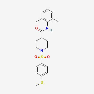 molecular formula C21H26N2O3S2 B4424357 N-(2,6-dimethylphenyl)-1-{[4-(methylthio)phenyl]sulfonyl}-4-piperidinecarboxamide 