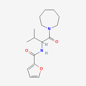 molecular formula C16H24N2O3 B4424397 N-[1-(1-azepanylcarbonyl)-2-methylpropyl]-2-furamide 