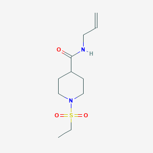 molecular formula C11H20N2O3S B4424431 N-allyl-1-(ethylsulfonyl)piperidine-4-carboxamide 