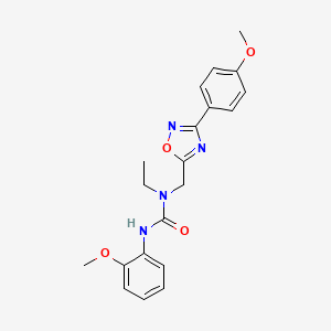 molecular formula C20H22N4O4 B4424459 N-ethyl-N'-(2-methoxyphenyl)-N-{[3-(4-methoxyphenyl)-1,2,4-oxadiazol-5-yl]methyl}urea 