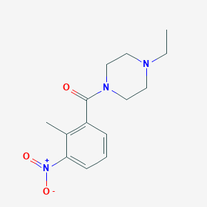 molecular formula C14H19N3O3 B442448 1-Ethyl-4-{3-nitro-2-methylbenzoyl}piperazine 
