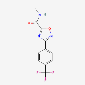 molecular formula C11H8F3N3O2 B4424515 N-methyl-3-[4-(trifluoromethyl)phenyl]-1,2,4-oxadiazole-5-carboxamide 