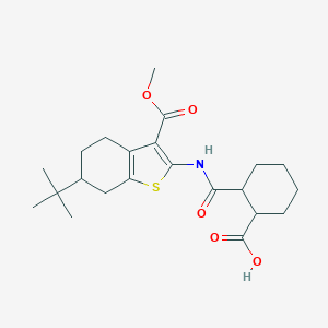 2-({[6-Tert-butyl-3-(methoxycarbonyl)-4,5,6,7-tetrahydro-1-benzothien-2-yl]amino}carbonyl)cyclohexanecarboxylic acid