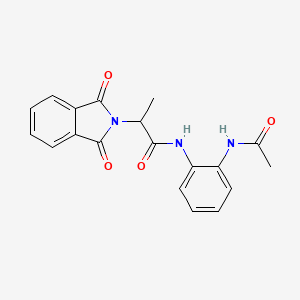 molecular formula C19H17N3O4 B4424540 N-(2-acetamidophenyl)-2-(1,3-dioxoisoindol-2-yl)propanamide 