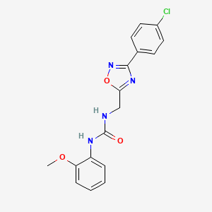 molecular formula C17H15ClN4O3 B4424581 N-{[3-(4-chlorophenyl)-1,2,4-oxadiazol-5-yl]methyl}-N'-(2-methoxyphenyl)urea 