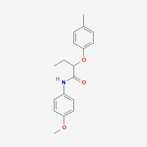 molecular formula C18H21NO3 B4424616 N-(4-methoxyphenyl)-2-(4-methylphenoxy)butanamide 