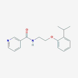molecular formula C17H20N2O2 B4424646 N-[2-(2-isopropylphenoxy)ethyl]nicotinamide 