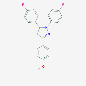 molecular formula C23H20F2N2O B442465 3-(4-ethoxyphenyl)-1,5-bis(4-fluorophenyl)-4,5-dihydro-1H-pyrazole 