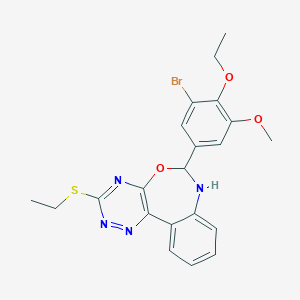 6-(3-Bromo-4-ethoxy-5-methoxyphenyl)-3-(ethylsulfanyl)-6,7-dihydro[1,2,4]triazino[5,6-d][3,1]benzoxazepine