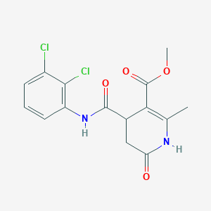 molecular formula C15H14Cl2N2O4 B4424677 Methyl 4-[(2,3-dichlorophenyl)carbamoyl]-2-methyl-6-oxo-1,4,5,6-tetrahydropyridine-3-carboxylate 