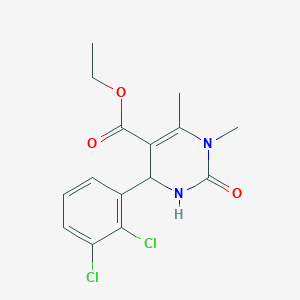 molecular formula C15H16Cl2N2O3 B442476 Ethyl 4-(2,3-dichlorophenyl)-1,6-dimethyl-2-oxo-1,2,3,4-tetrahydro-5-pyrimidinecarboxylate 