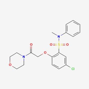 molecular formula C19H21ClN2O5S B4424783 5-CHLORO-N-METHYL-2-[2-(MORPHOLIN-4-YL)-2-OXOETHOXY]-N-PHENYLBENZENE-1-SULFONAMIDE 