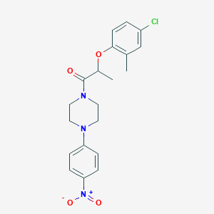 2-(4-Chloro-2-methylphenoxy)-1-[4-(4-nitrophenyl)piperazin-1-yl]propan-1-one
