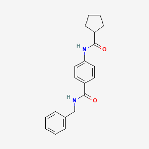 molecular formula C20H22N2O2 B4424794 N-BENZYL-4-CYCLOPENTANEAMIDOBENZAMIDE 