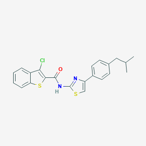 3-chloro-N-[4-(4-isobutylphenyl)-1,3-thiazol-2-yl]-1-benzothiophene-2-carboxamide