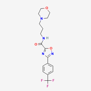 molecular formula C17H19F3N4O3 B4424888 N-[3-(4-morpholinyl)propyl]-3-[4-(trifluoromethyl)phenyl]-1,2,4-oxadiazole-5-carboxamide 
