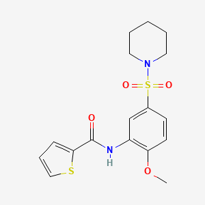molecular formula C17H20N2O4S2 B4424892 N-[2-methoxy-5-(1-piperidinylsulfonyl)phenyl]-2-thiophenecarboxamide 