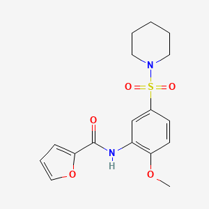 molecular formula C17H20N2O5S B4424899 N-[2-methoxy-5-(1-piperidinylsulfonyl)phenyl]-2-furamide 