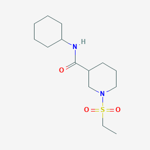 molecular formula C14H26N2O3S B4424919 N-cyclohexyl-1-(ethylsulfonyl)-3-piperidinecarboxamide 