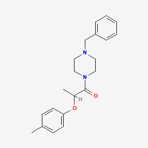 molecular formula C21H26N2O2 B4424927 1-benzyl-4-[2-(4-methylphenoxy)propanoyl]piperazine 