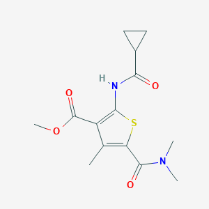 Methyl 2-[(cyclopropylcarbonyl)amino]-5-(dimethylcarbamoyl)-4-methylthiophene-3-carboxylate