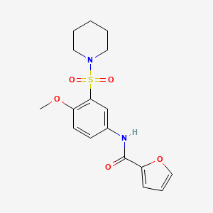 molecular formula C17H20N2O5S B4424980 N-[4-methoxy-3-(1-piperidinylsulfonyl)phenyl]-2-furamide 