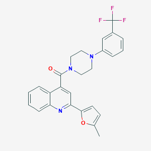 2-(5-Methyl-2-furyl)-4-({4-[3-(trifluoromethyl)phenyl]-1-piperazinyl}carbonyl)quinoline