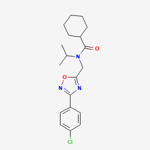 molecular formula C19H24ClN3O2 B4425018 N-{[3-(4-chlorophenyl)-1,2,4-oxadiazol-5-yl]methyl}-N-(propan-2-yl)cyclohexanecarboxamide 