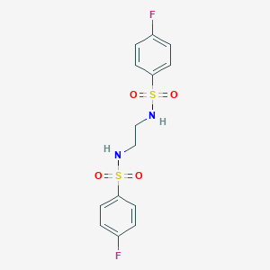 4-fluoro-N-[2-[(4-fluorophenyl)sulfonylamino]ethyl]benzenesulfonamide