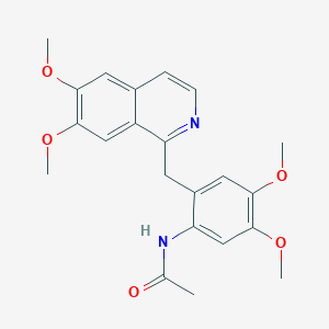 molecular formula C22H24N2O5 B4425079 N-{2-[(6,7-dimethoxy-1-isoquinolinyl)methyl]-4,5-dimethoxyphenyl}acetamide 