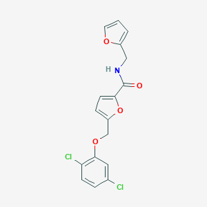 molecular formula C17H13Cl2NO4 B442508 5-[(2,5-dichlorophenoxy)methyl]-N-(2-furylmethyl)-2-furamide 