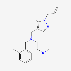 molecular formula C20H30N4 B4425085 N-[(1-allyl-5-methyl-1H-pyrazol-4-yl)methyl]-N',N'-dimethyl-N-(2-methylbenzyl)ethane-1,2-diamine 