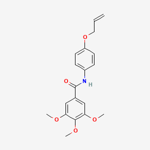 molecular formula C19H21NO5 B4425168 N-[4-(allyloxy)phenyl]-3,4,5-trimethoxybenzamide 