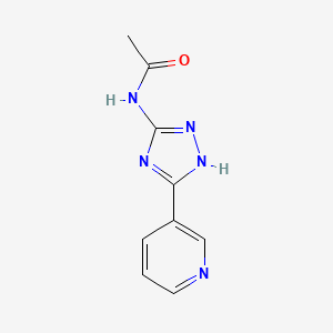 molecular formula C9H9N5O B4425176 N-[5-(pyridin-3-yl)-4H-1,2,4-triazol-3-yl]acetamide 