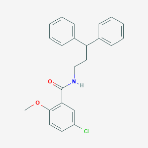 molecular formula C23H22ClNO2 B442518 5-chloro-N-(3,3-diphenylpropyl)-2-methoxybenzamide 