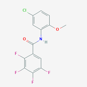 molecular formula C14H8ClF4NO2 B4425184 N-(5-chloro-2-methoxyphenyl)-2,3,4,5-tetrafluorobenzamide 