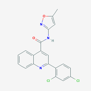 molecular formula C20H13Cl2N3O2 B442520 2-(2,4-dichlorophenyl)-N-(5-methyl-1,2-oxazol-3-yl)quinoline-4-carboxamide 
