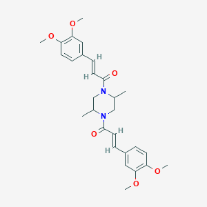 1,4-Bis[3-(3,4-dimethoxyphenyl)acryloyl]-2,5-dimethylpiperazine