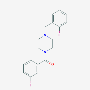 molecular formula C18H18F2N2O B442524 1-(3-Fluorobenzoyl)-4-(2-fluorobenzyl)piperazine 